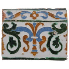 Mattonella azulejo spagnola Arista y Cuenca - Toledo XVI secolo