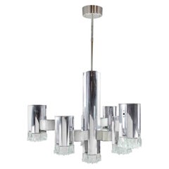 "Modernist" Chandelier attr. to Gaetano Sciolari, 1970s
