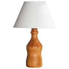 Designer suédois, lampe de bureau, pin, tissu, Suède, 1976
