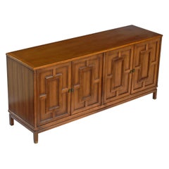 Renzo Rutili Style Fretwork Credenza Buffet