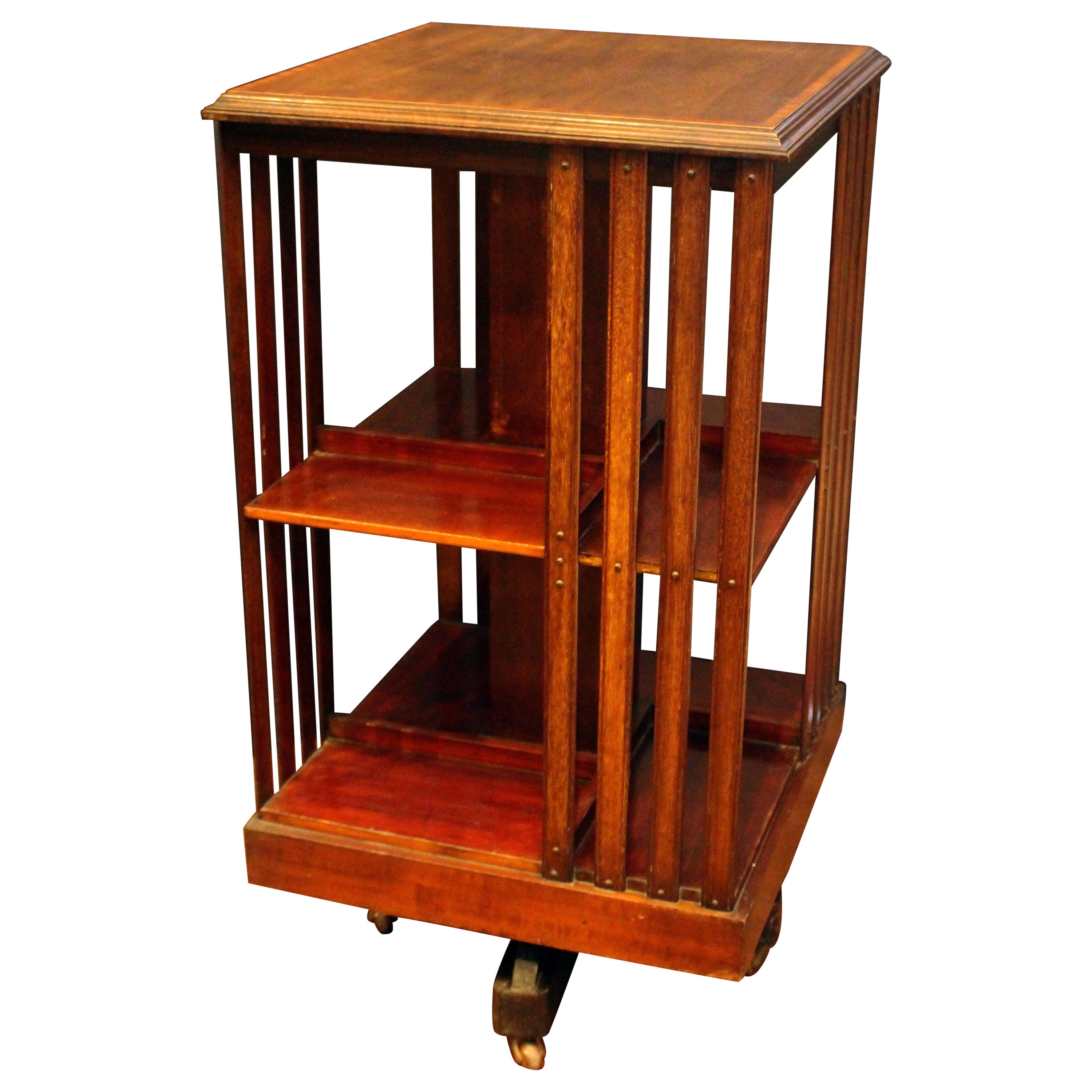 c. 1900 English Edwardian Period Revolving Bookcase