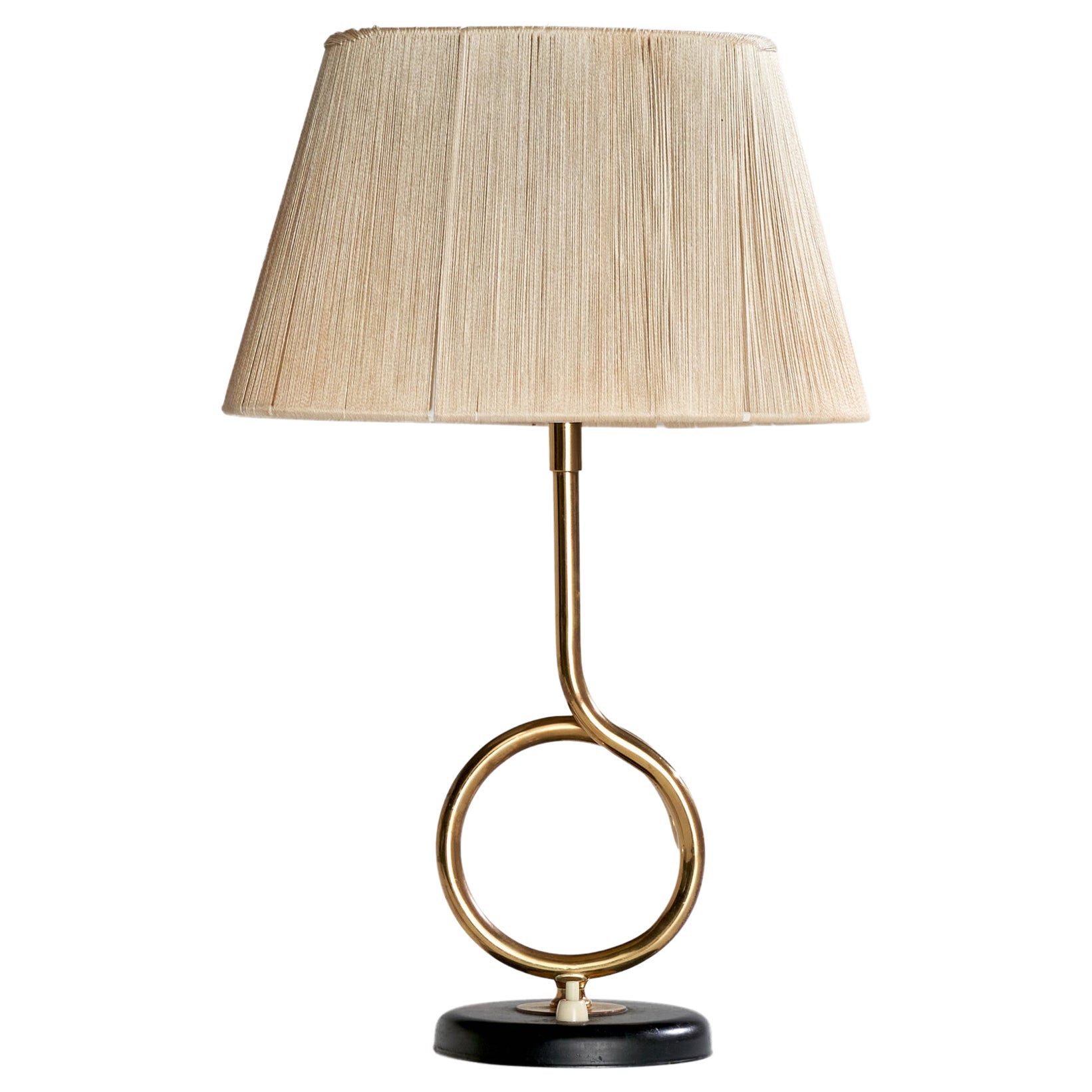 Valinte Oy, Lampada da tavolo, Ottone, Metallo, Tessuto, Finlandia, anni '60
