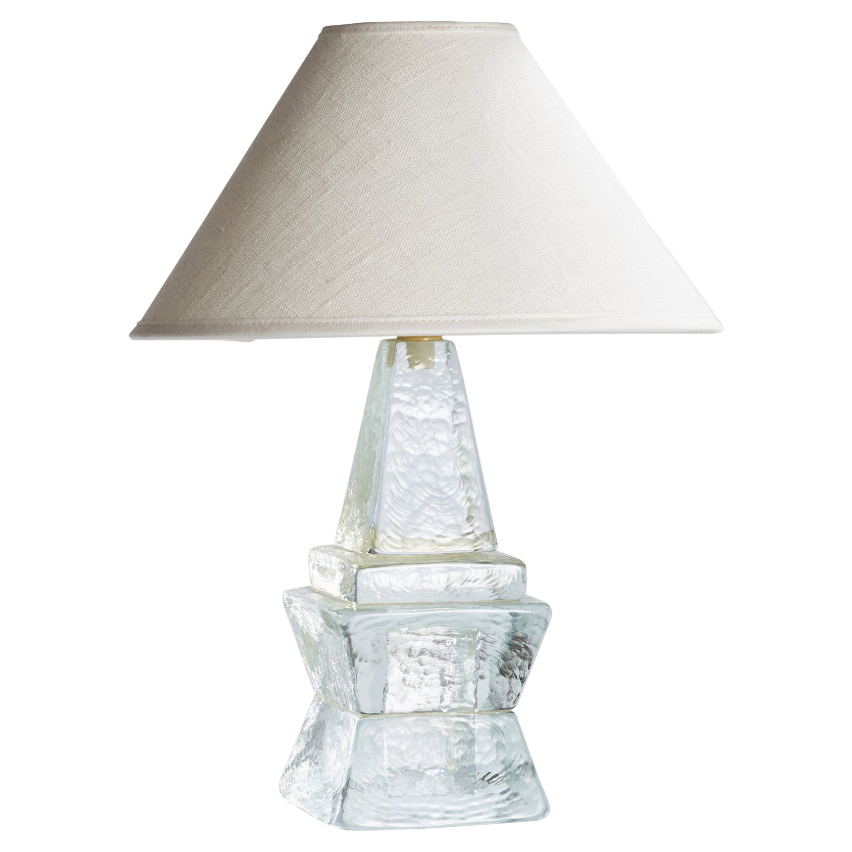 Urshult Glasbruk, Tischlampe, Glas, Schweden, 1960er Jahre