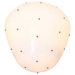 Berries, Blown glass Ceiling Light, Red Dots, Brass by Marie & Alexandre- Size L