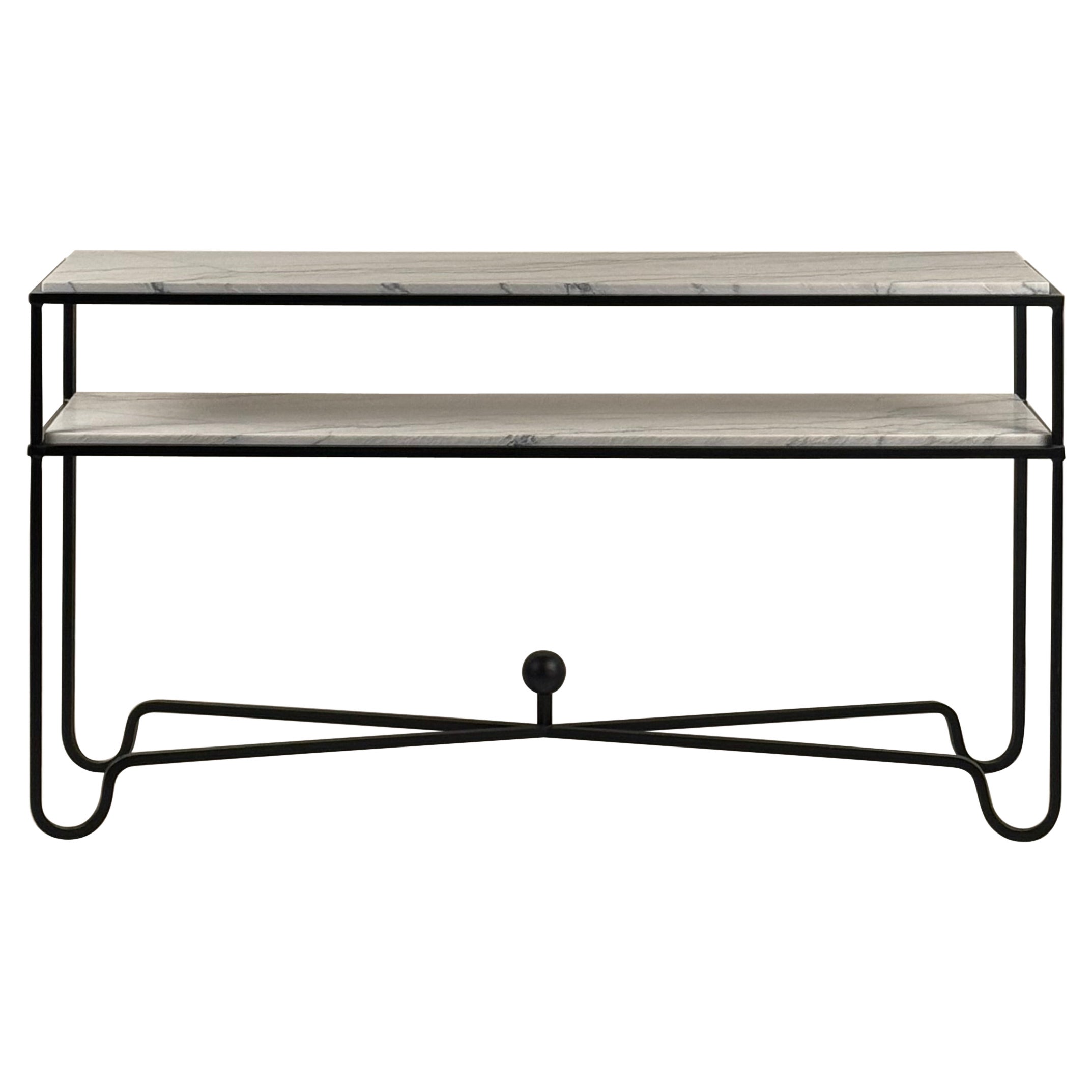 Large Two-Tier 'Entretoise' Console by Design Frères For Sale