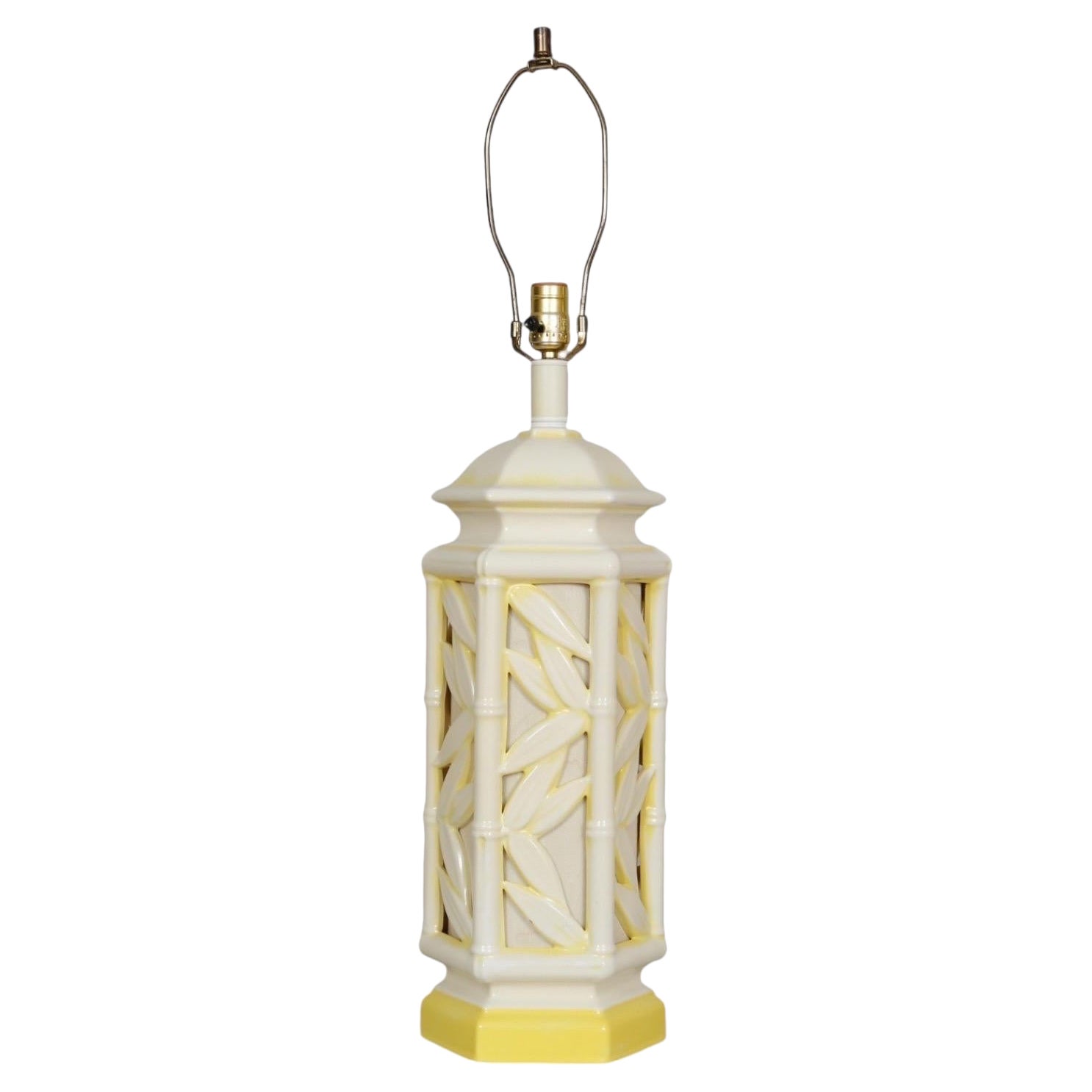 Ceramic Faux Bamboo Table Lamp