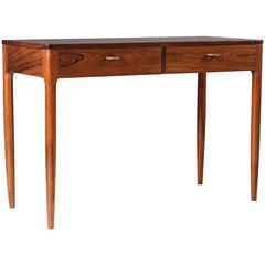 Low Console Table in Rosewood with Brass Details