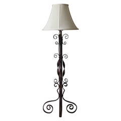 French Wrought Iron Floor Lamp, 1940