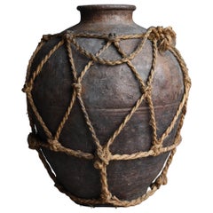 Japanese Antique Wabi-Sabi Pottery Vase 1860s-1920s / Tsubo