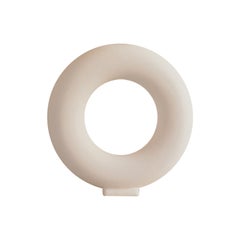 Vase Ceramic Handmade White Matte Unglazed - Vacuum
