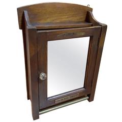Antique Mission Oak Medicine Cabinet Fixture