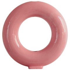 Vase Ceramic Handmade Pink Glazed - Vacuum