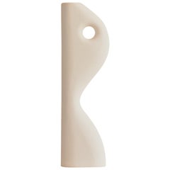 Vase Ceramic Handmade White Matte Unglazed - Lea