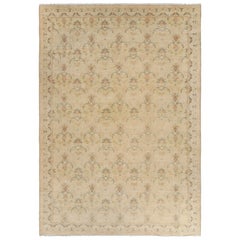 Rug & Kilim’s Oversized Spanish Arts & Crafts Style Rug with Floral Patterns