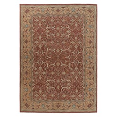 Rug & Kilim's Oversized Persian Tabriz Style Rug in Red with Floral Patterns (Tapis persan surdimensionné de style Tabriz en rouge avec des motifs floraux)