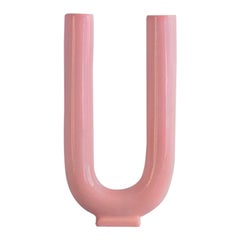 Vase Ceramic Handmade Pink Glazed - You