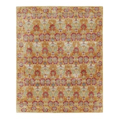 Rug & Kilim - Tappeto in stile europeo in oro con motivi floreali "Toledo".