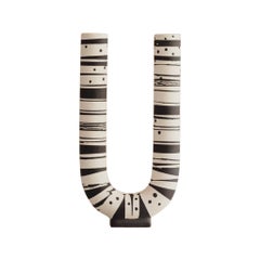 Vase Ceramic Hand Painted Limited edition Black and White - You