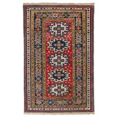 4x6.3 ft Antique Caucasian Chi Chi Shirvan Rug, Rare Collectors Rug