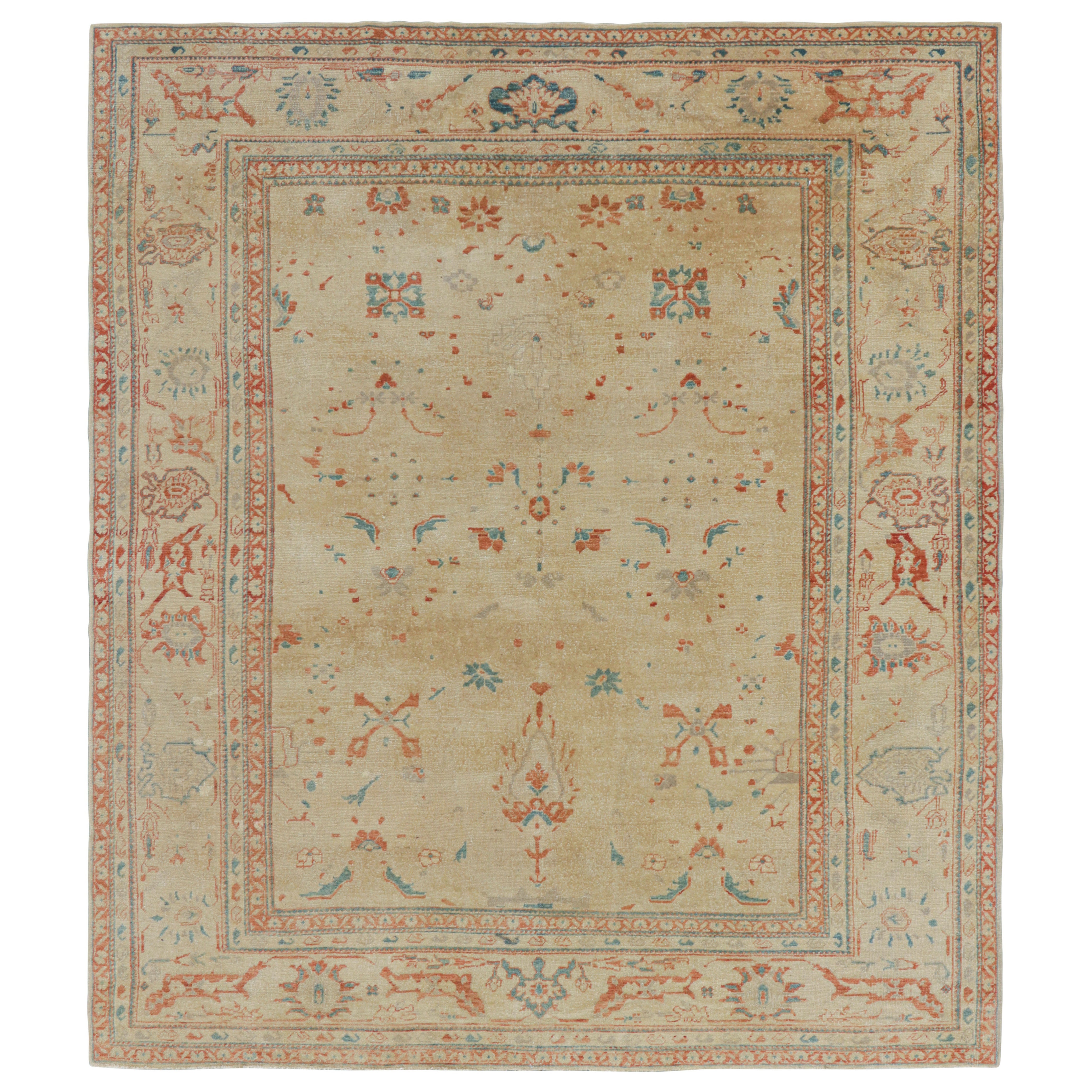 Rug & Kilim’s Sultanabad Style Rug in Cream with Floral Patterns