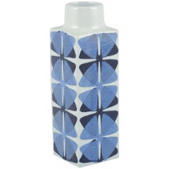 Ellen Malmer for Royal Copenhagen. Baca vase with blue decoration.