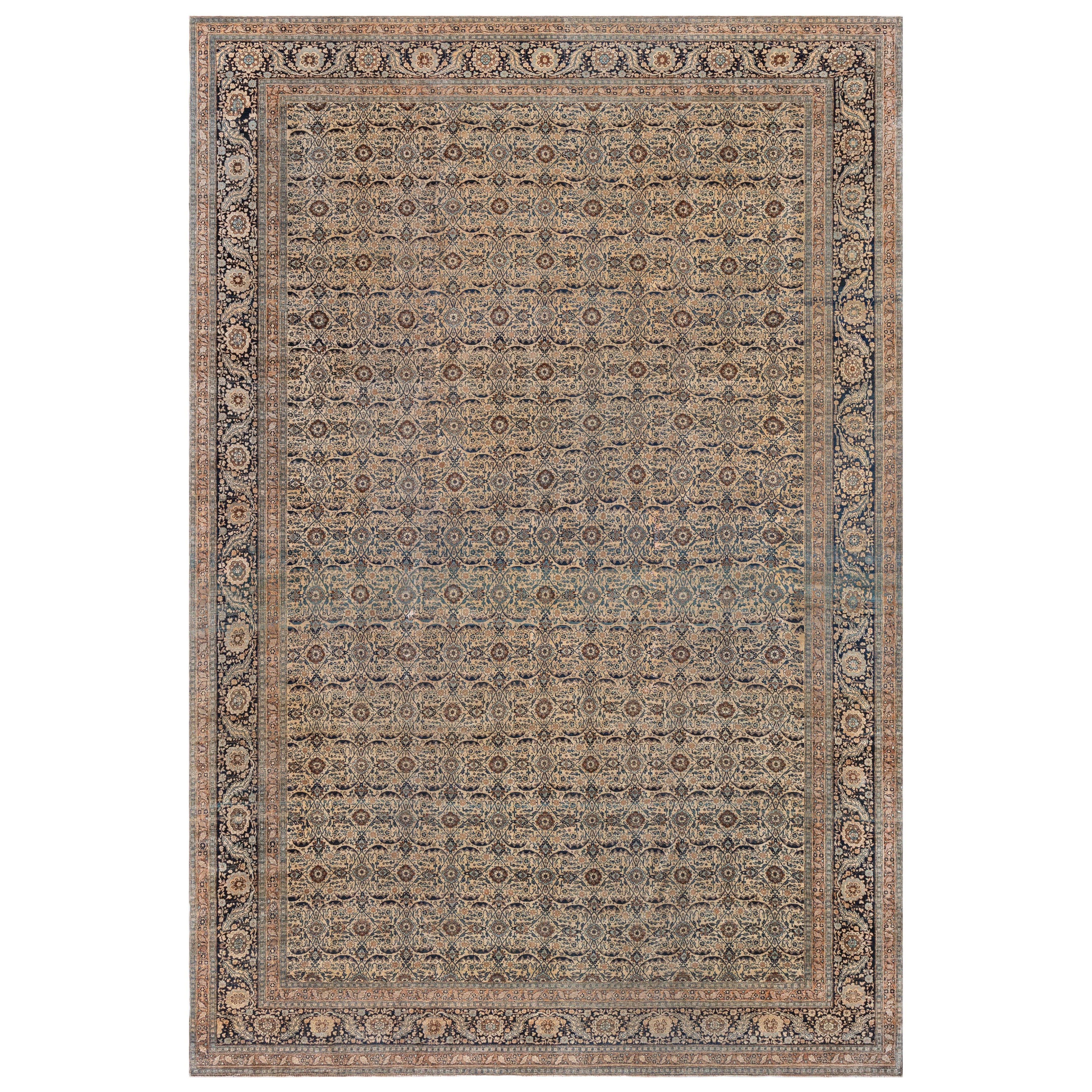 Tapis persan de Tabriz du 19ème siècle fait à la main Doris Leslie Blau