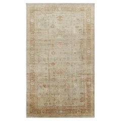 Rug & Kilim’s Oversized Oushak Style Rug in Light Green with Floral Patterns