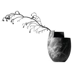 Vaso medio Cut Naked Raku Dark di Studionudo