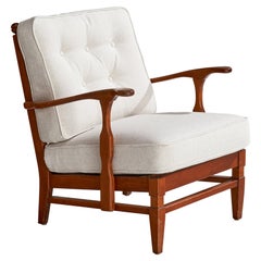 Göperts möbler, Lounge Chair, Pine, Fabric, Sweden, 1940s