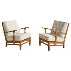 Göperts Möbler, Lounge Chairs, Pine, Fabric, Sweden, 1940s
