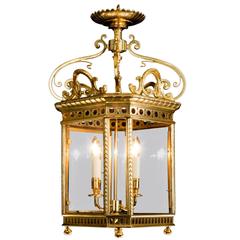 Large Antique Brass Lantern