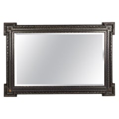 Large Dutch 19th Century Ebonized Wall Mirror