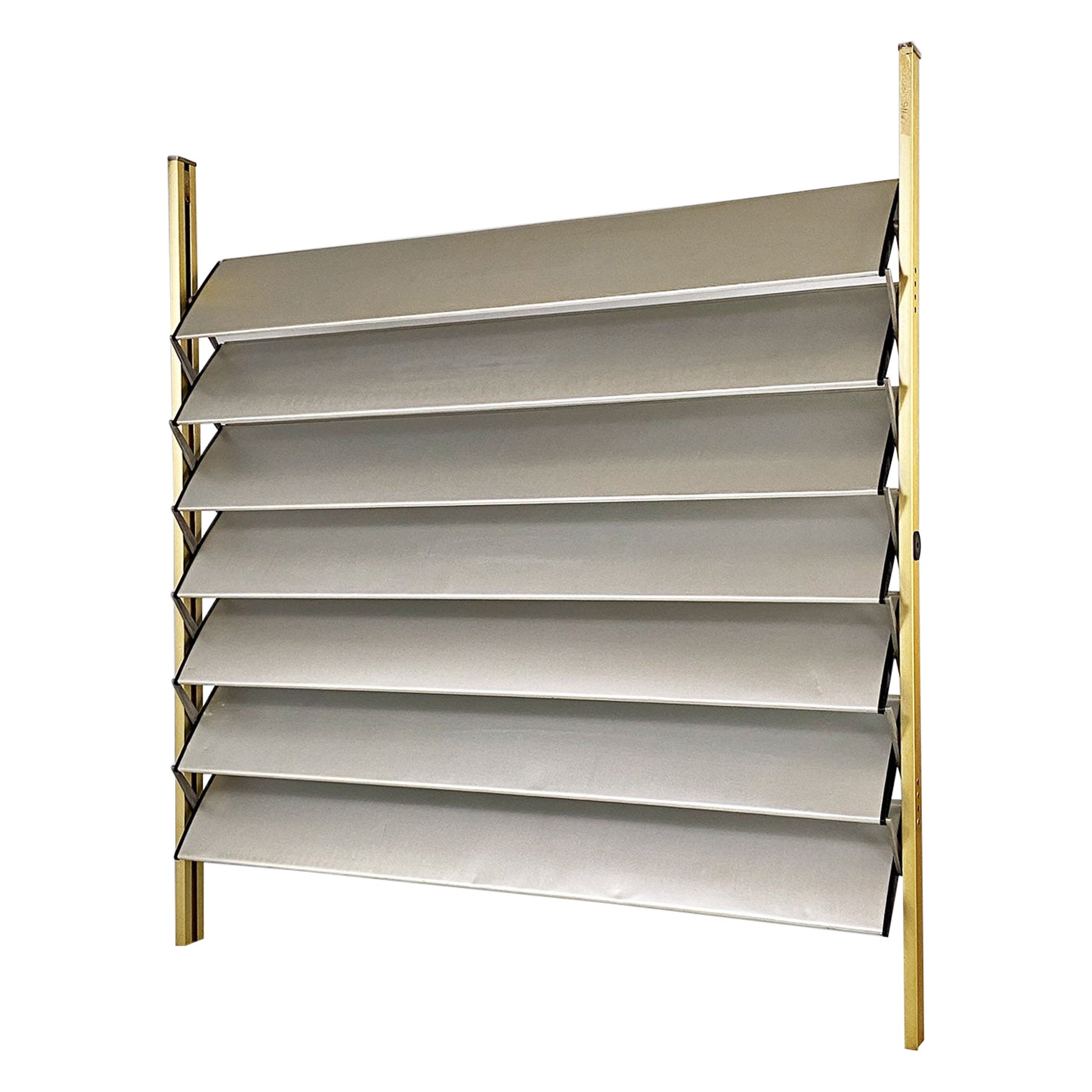 French industrial brise-soleil aluminium panel by Jean Prouvè, 1956