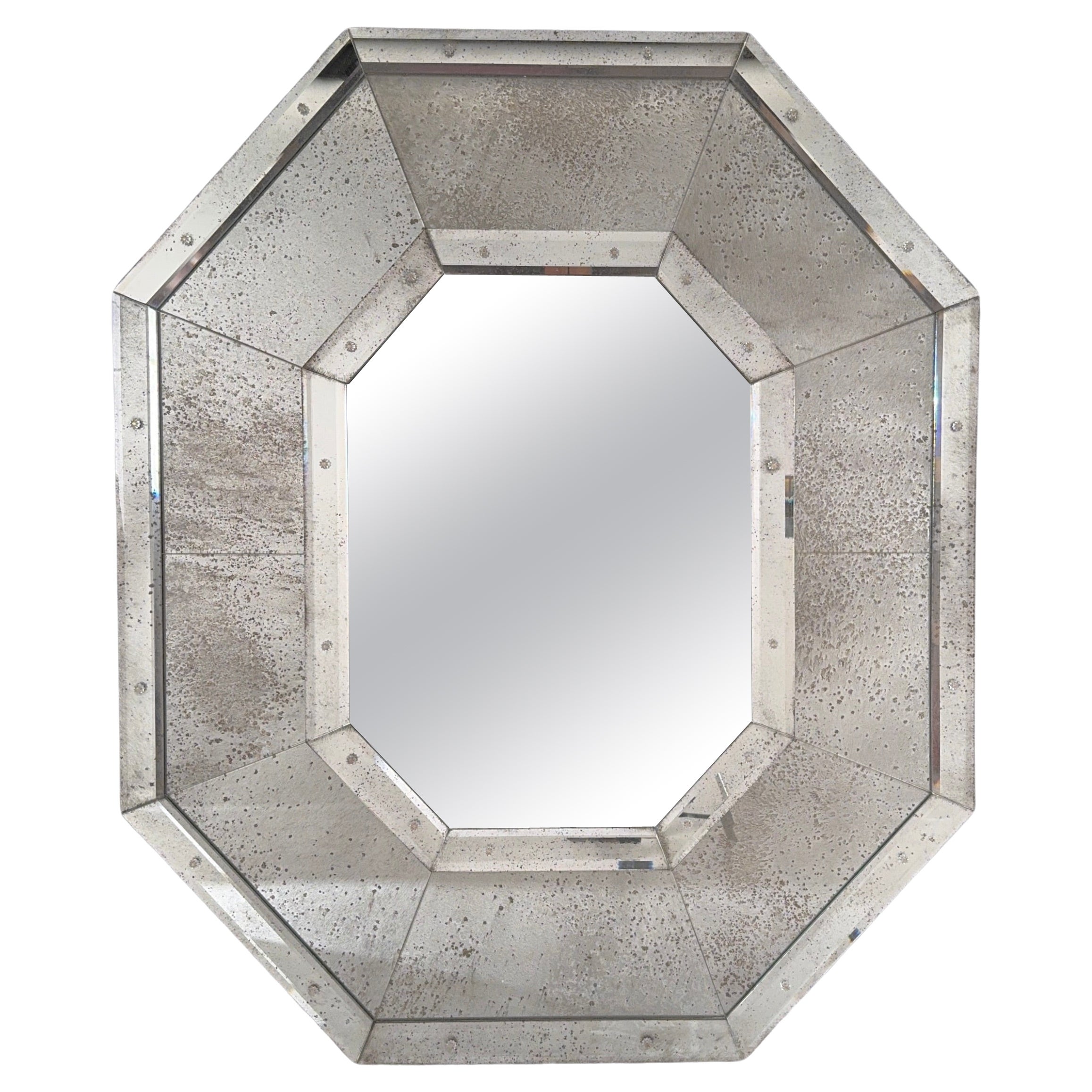 Tall 'Octogone' Beveled Mirror by Design Frères