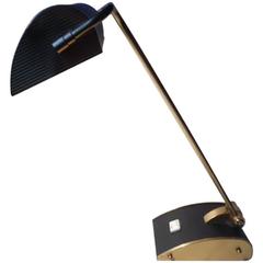 Eileen Gray Art Deco Desk Lamp for Jumo France Black Matte/Brass Detailing