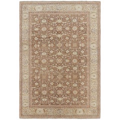 Alfombra estilo Sultanabad de Rug & Kilim en marrón con motivos florales