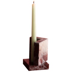 Block Rosso Lepanto High Candle Holder by Studionudo