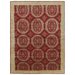 Rug & Kilim’s European Style Rug in Red with Floral Medallions “Catana”