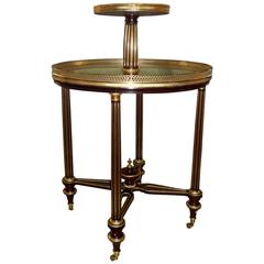 French Louis XVI Period Mahogany and Ormolu Gueridon Table, Stamped Carlin