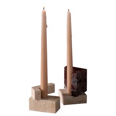 Set Of 2 Block Candle Holders by Studionudo