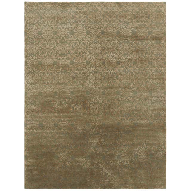 Rug and Kilim’s European Style Rug in Beige-Brown with Arabesque ...