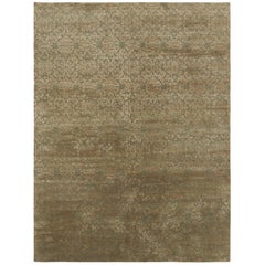 Tappeto Rug & Kilim in stile europeo in verde con motivi arabescati in beige-marrone