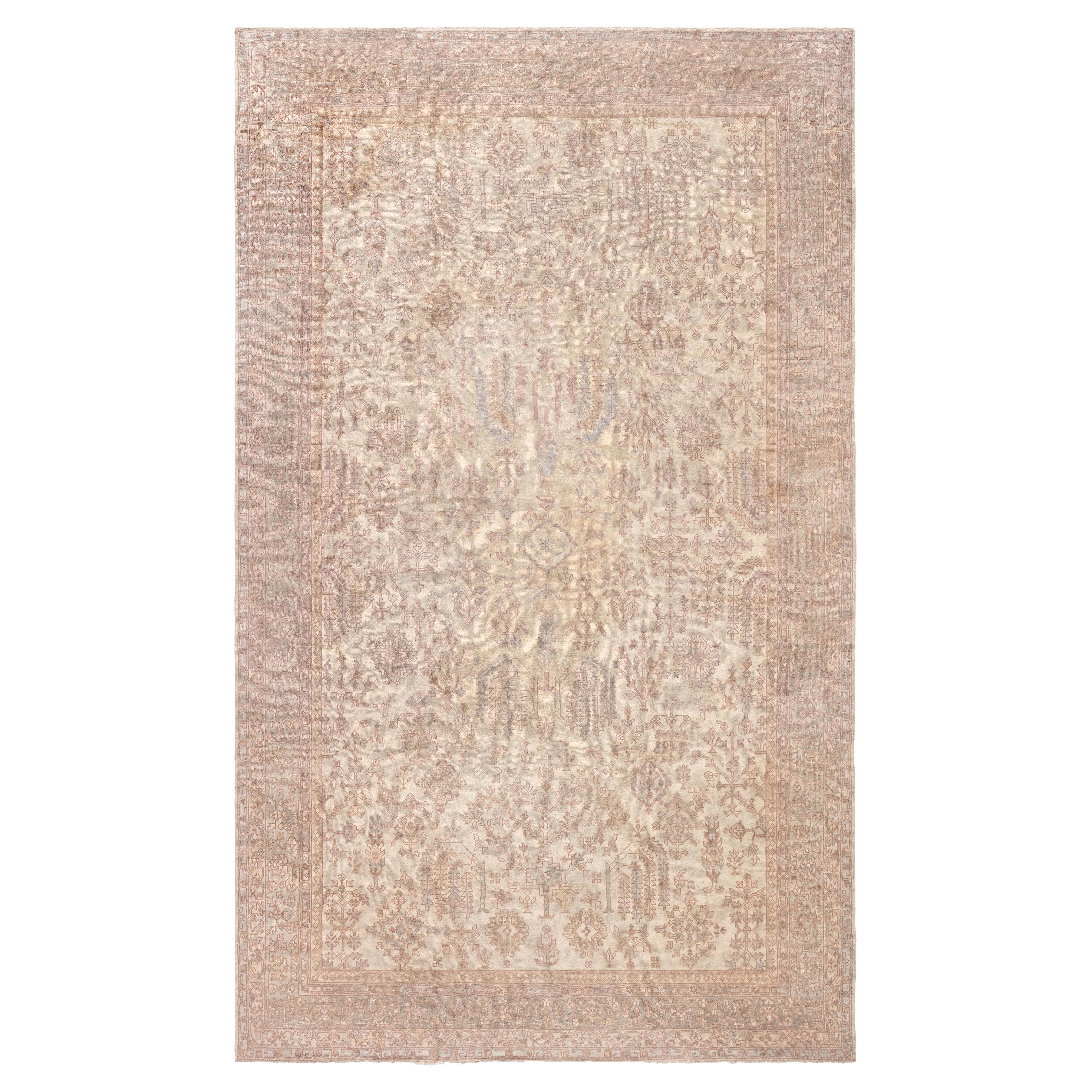 Doris Leslie Blau Antique Oushak Handmade Wool Carpet