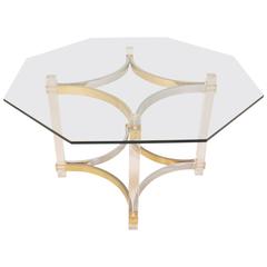 Lucite, Brass and Chrome Dining Table by Alessandro Albrizzi 3