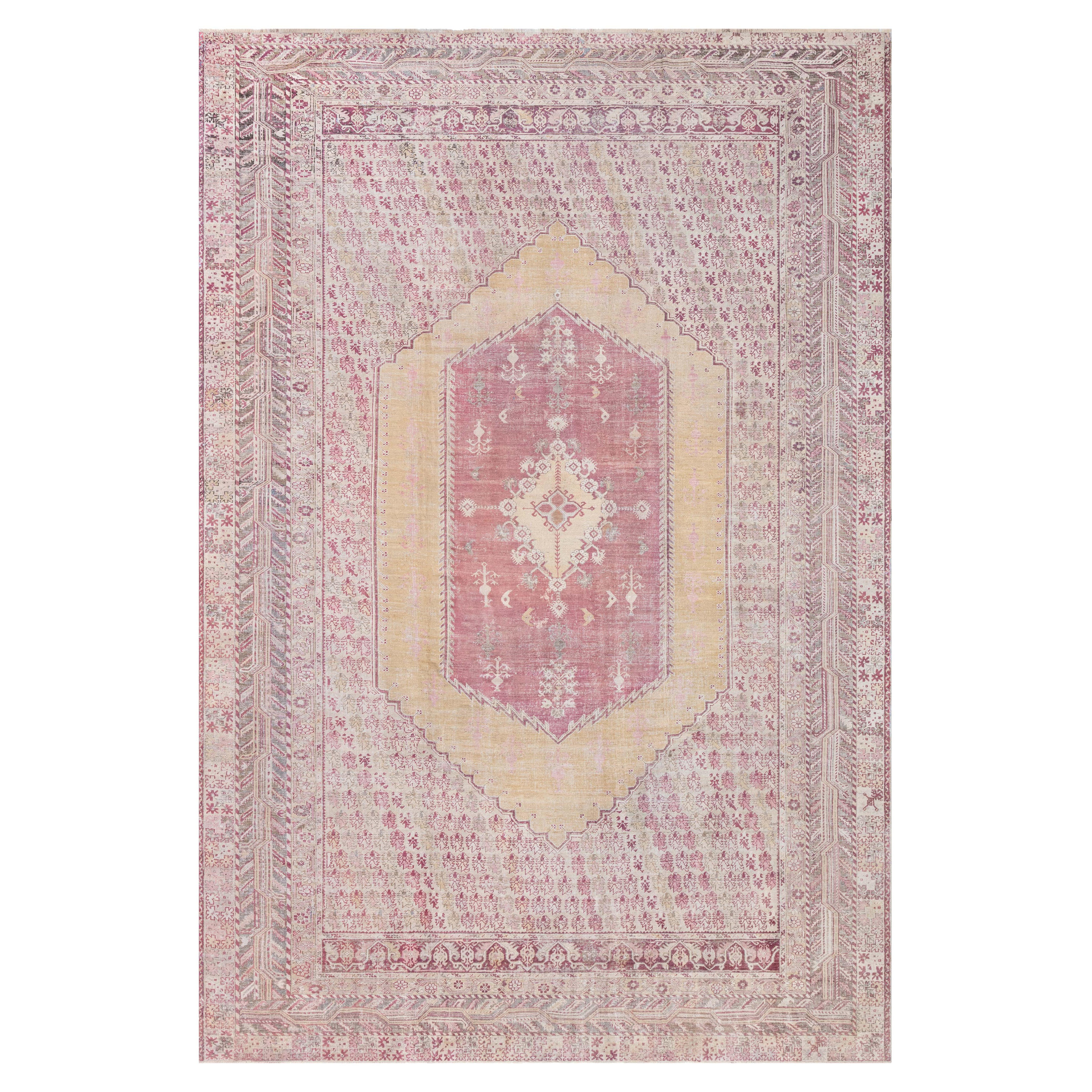 Doris Leslie Blau Authentic 19th Century Red Turkish Ghiordes Rug