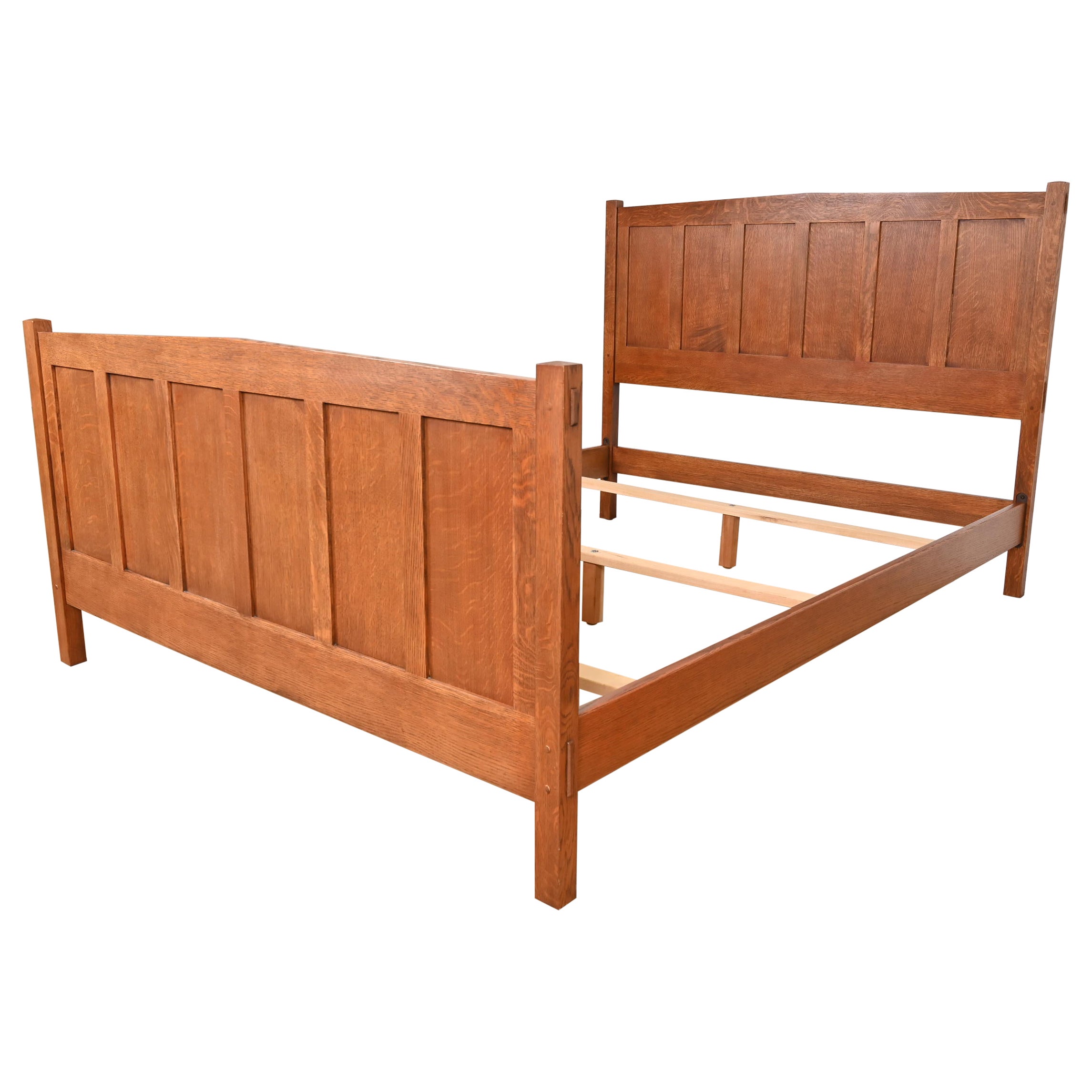 Cama Queen Stickley Mission Oak Arts & Crafts