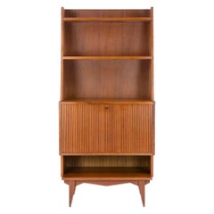 Vintage Bookcase with Flap Cabinet and Open Compartments by V. Dassi, 1970s