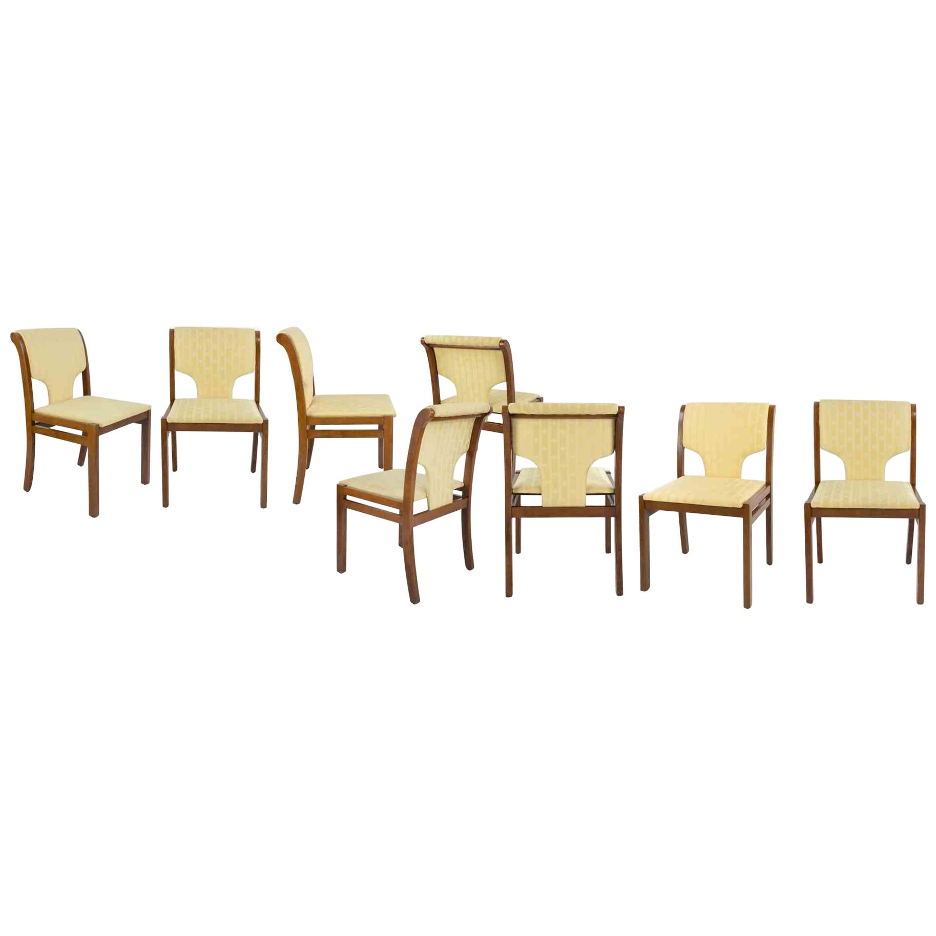 Set of 8 Vintage Chairs Italian Manufacture 1960s