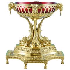 Antique Magnificent Sterling Silver-Gilt Centerpiece