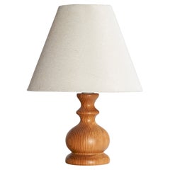 Créateur suédois, lampe de bureau, pin, Suède, années 1970